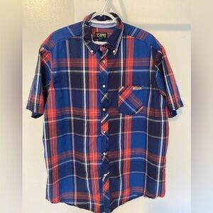 Cherokee checkered short sleeve button up